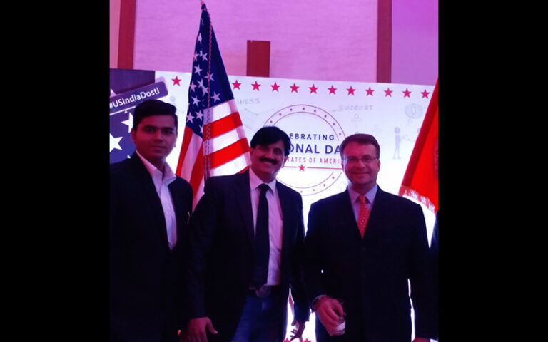 Jitendra Joshi with Consul General of USA at National Day Celebration