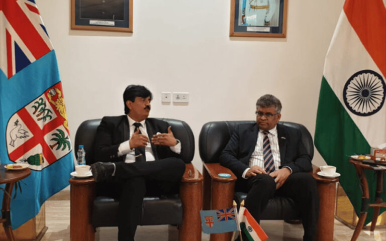 Jitendra Joshi with the High Commissioner of The Republic of Fiji