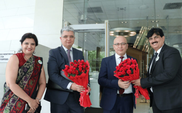 Jitendra Joshi with the Ambassador and the Deputy Minister of the Republic of Uzbekistan
